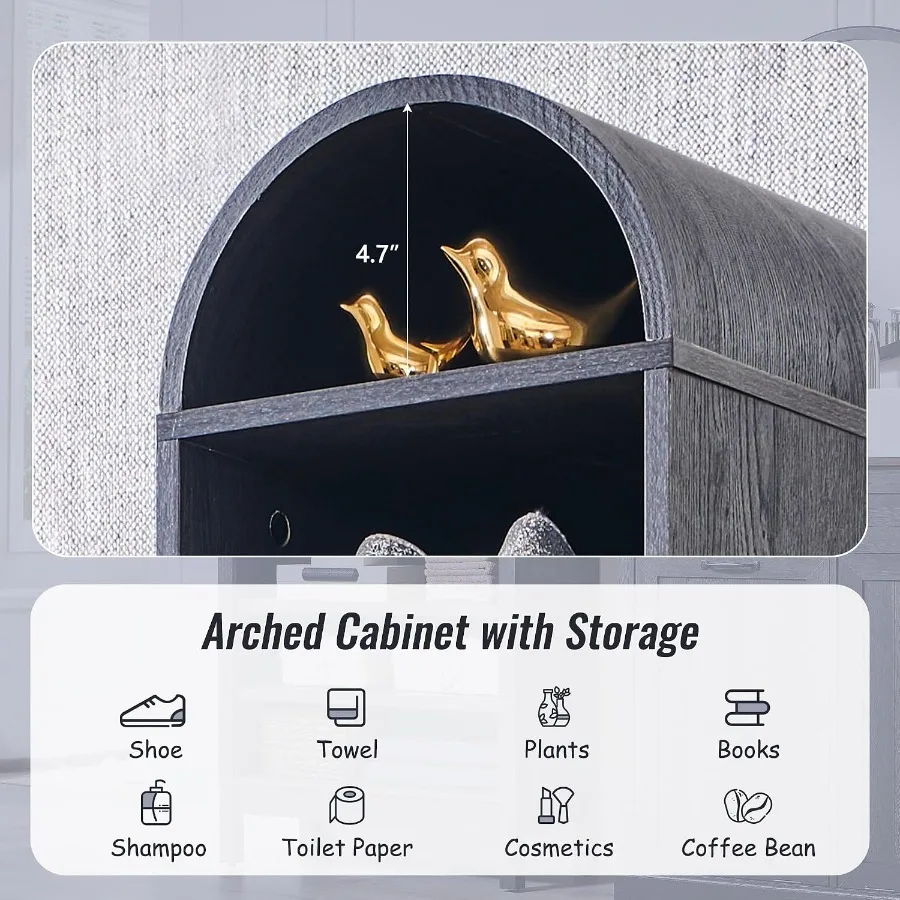 67 cm wysoka, łukowata szafka  – Storage & Organization recenzja i cena