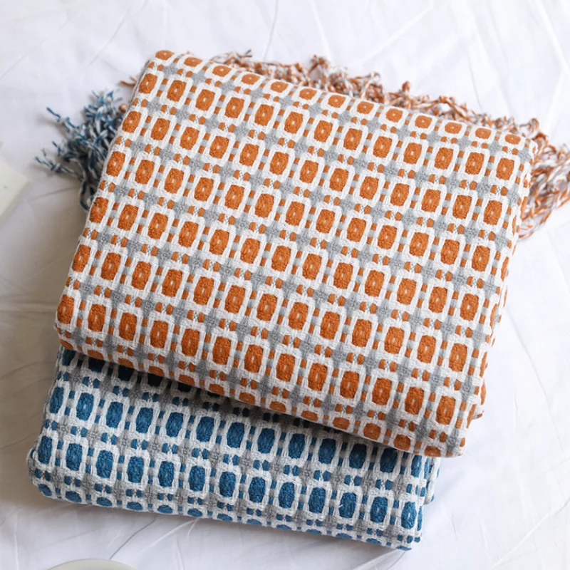 Koc z geometrycznym wzorem w k – Boho Throw Blanket Fringe recenzja i cena