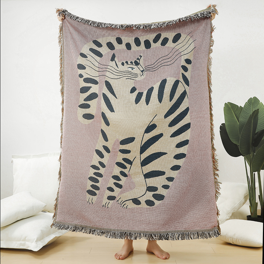 Koc w stylu boho z abstrakcyjn – Boho Throw Blanket Fringe recenzja i cena