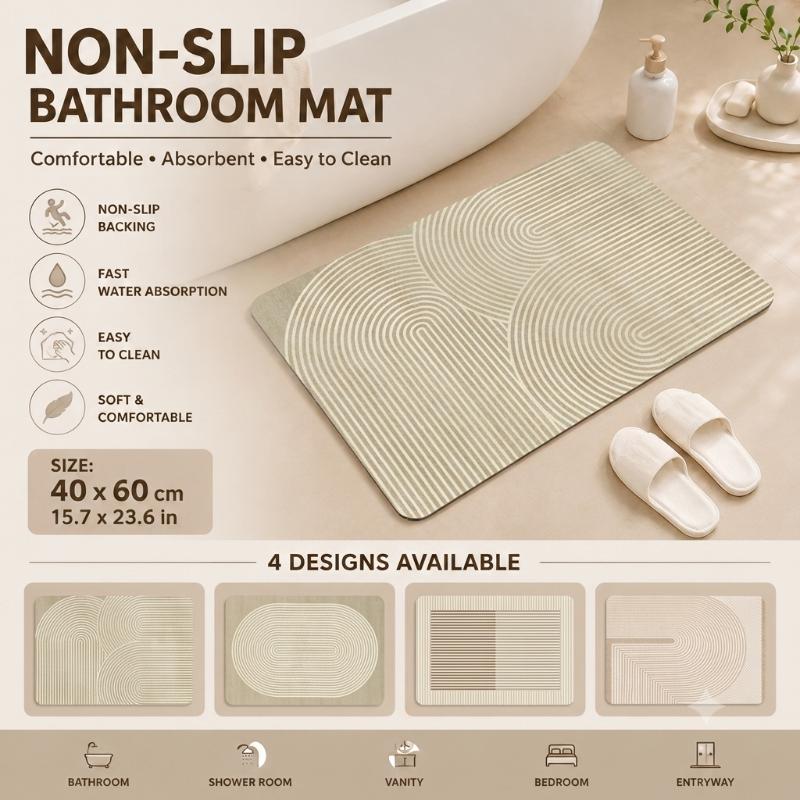Mata diatomitowa do kąpieli, s – Quick Dry Diatomite Bath Mat recenzja i cena